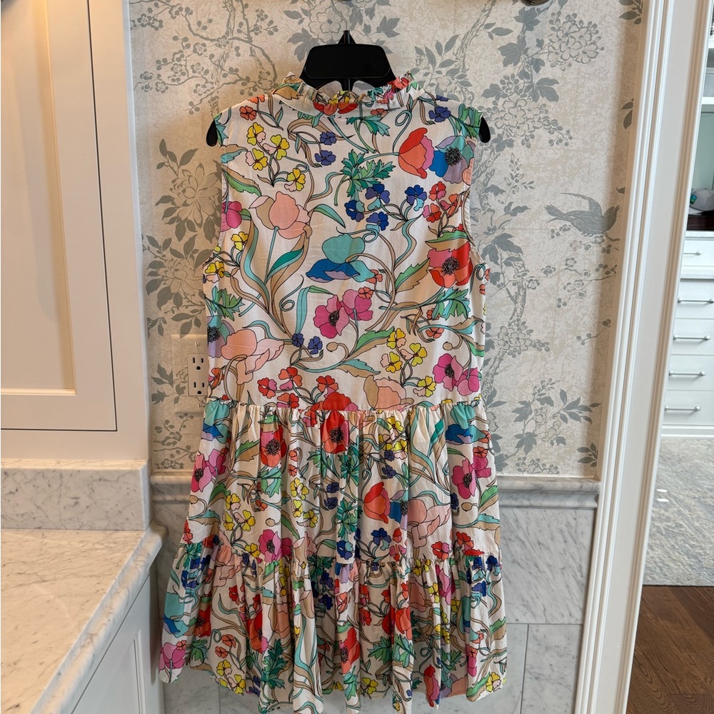 Oliphant Sleeveless Tiered Floral Dress Multicolor Size Small - Picture 2 of 2